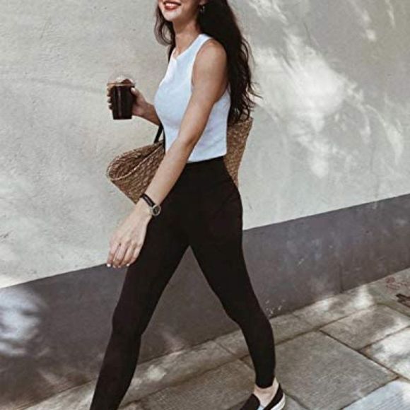 3 Pack Womens Leggings-No See-Through High Waisted Tummy Control Yoga Pants Work - Picture 4 of 4